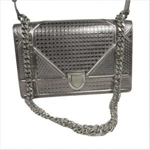 Dior Diorama Handbag Shoulder Bag Crossbody Metallic Evening Dress Fashion Paris